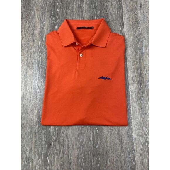 Ralph Lauren RLX Golf Polo Shirt Mens Extra Large Orange Short Sleeve Stretch - Picture 1 of 10